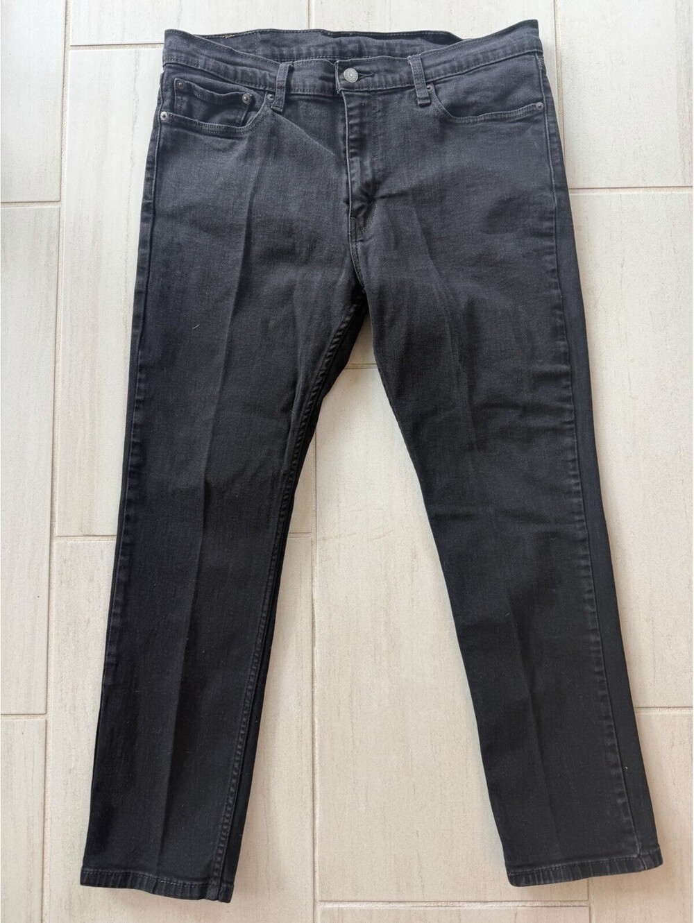 Levis 511 Jeans Mens  Black Slim Fit Denim Pants W38 L30 Red Tab Zip Fly classic